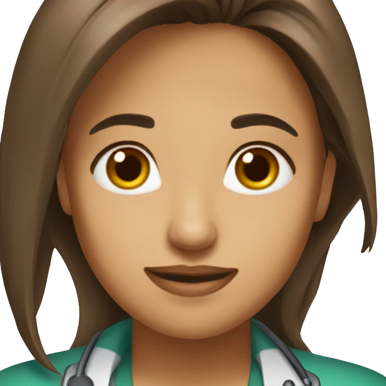 pharmaceutical specialist brown hair, latina emoji