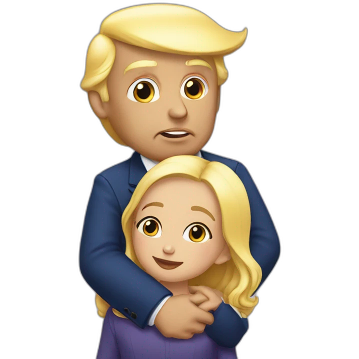 trump kissing his daughter, positivity, inclusiveness emoji