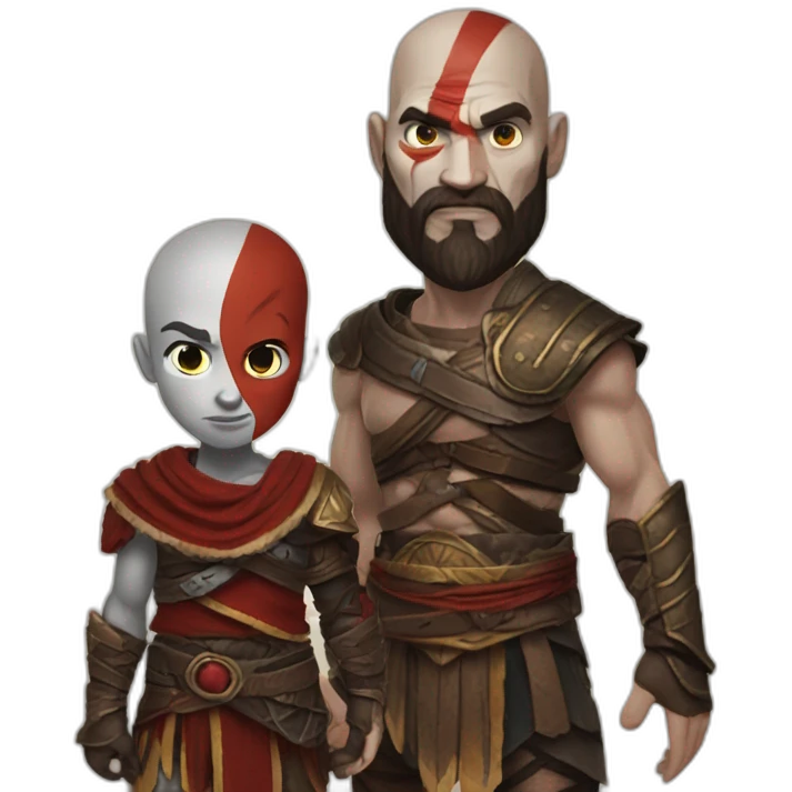 Kratos and boy emoji