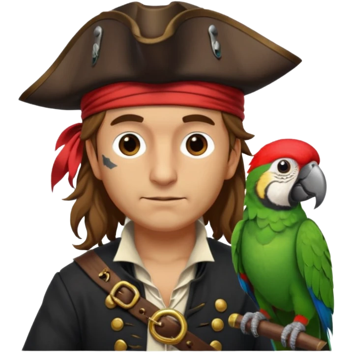 pirate and parrot emoji