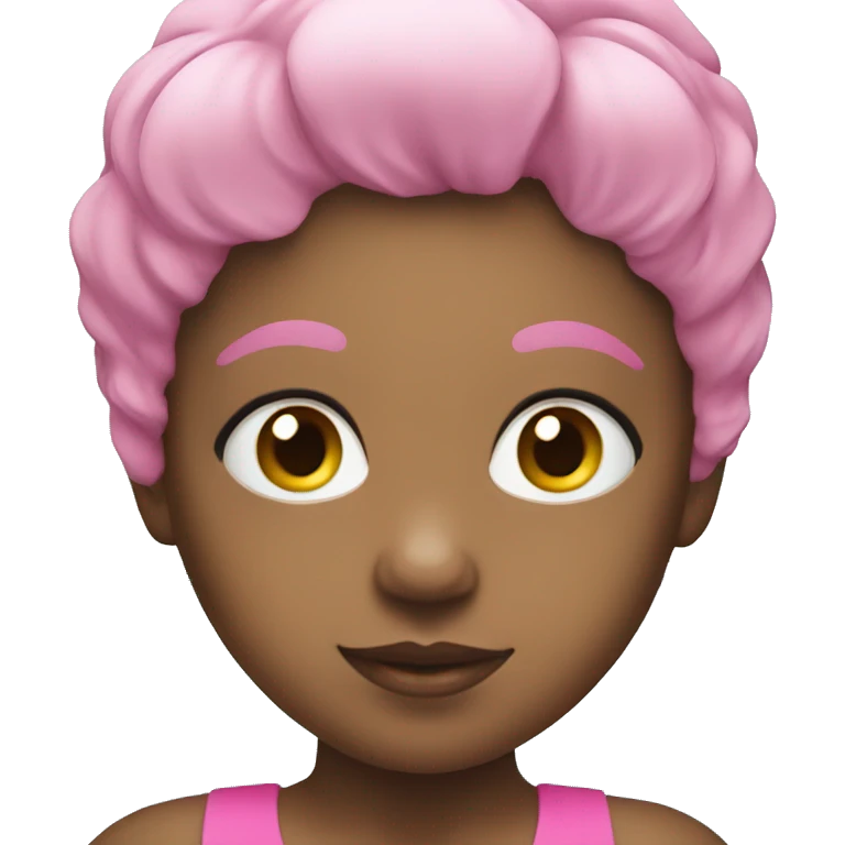 swimming white little girl with pink suit emoji