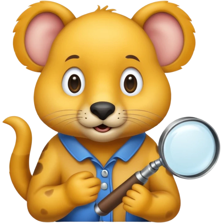 animal holding magnifying glass emoji