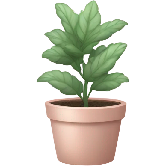 Pale pink potted plant  emoji