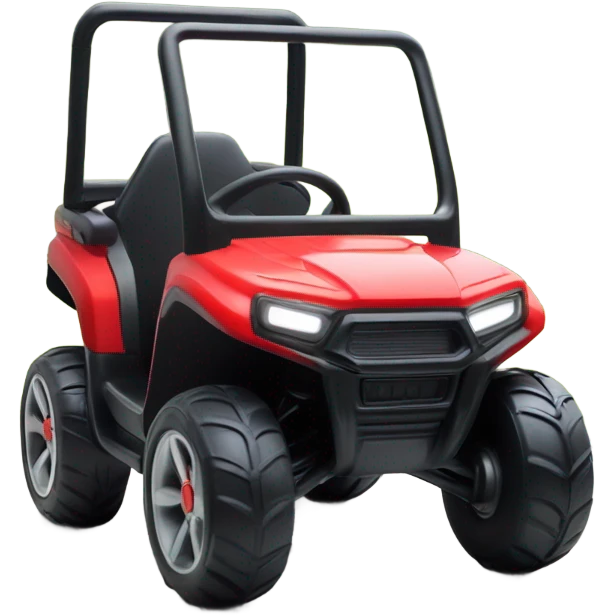birthday gift red ride on toy UTV for kids emoji
