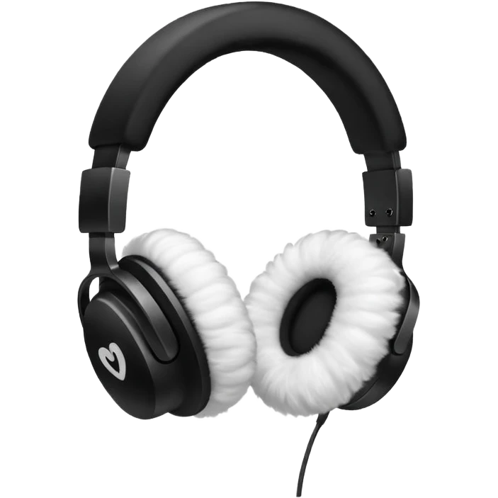 fluffy headphone emoji
