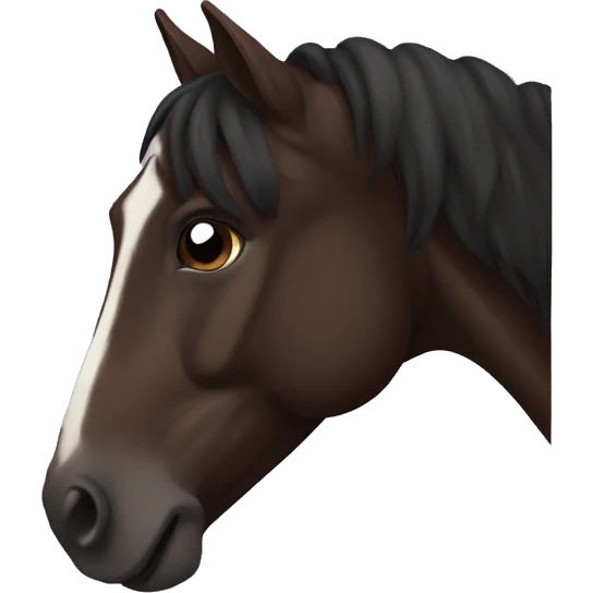 Dark brown horse emoji