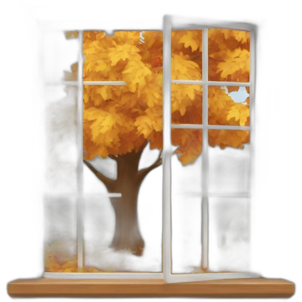 Autumn is outside the window emoji
