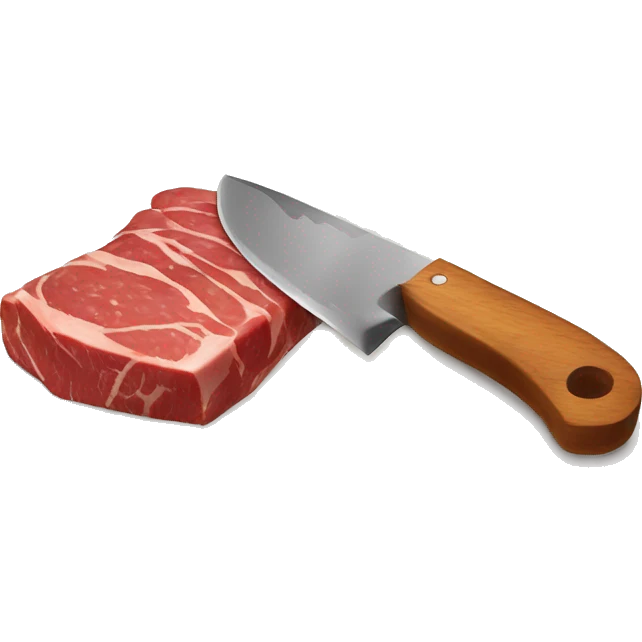 Carne asada with a knife that has engraved on it KTN emoji