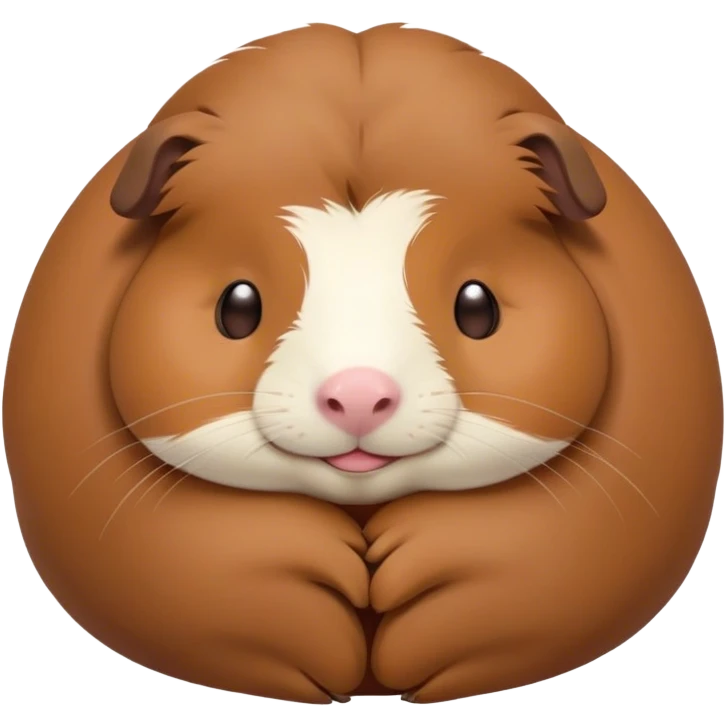 Meme-Worthy Cute Sleeping Brown Guinea Pig Portrait Emoji, Head resting peacefully with a contented smile, showcasing a delightfully chubby build and a luxuriously soft brown coat, eyes shut in a serene, cozy nap, Simplified yet hilariously adorable features, highly detailed, glowing with a soft, drowsy light, high shine, relaxed and utterly lovable, stylized with an air of playful laziness, bright and heartwarming, soft glowing outline, capturing the essence of a comically sleepy guinea pig, so meme-worthy it feels like it could instantly become the next viral sensation of adorable slumber! emoji