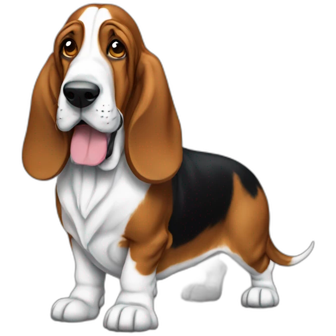 Dog basset hound full-height emoji