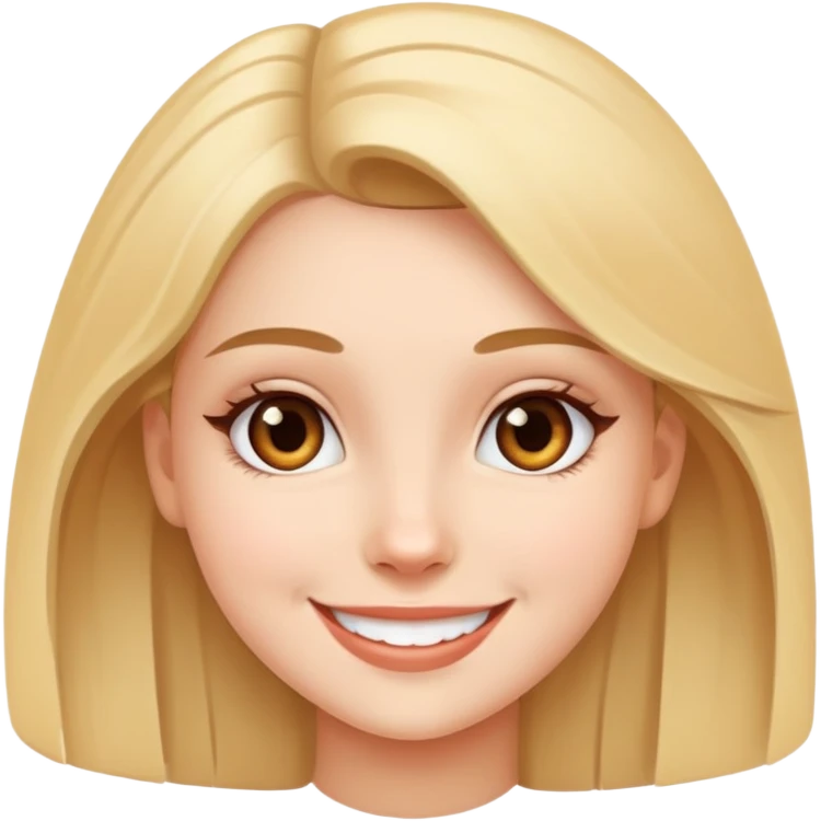 Beautiful girl with smiling eyes emoji
