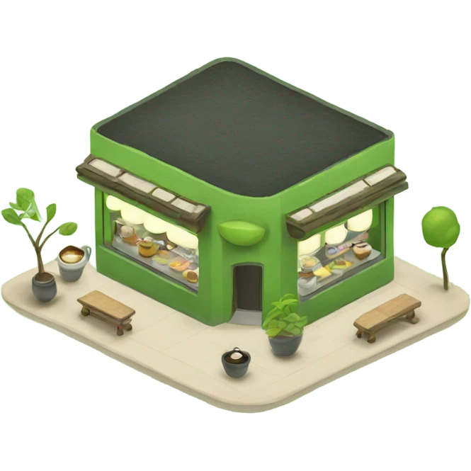Matcha coffee shop emoji
