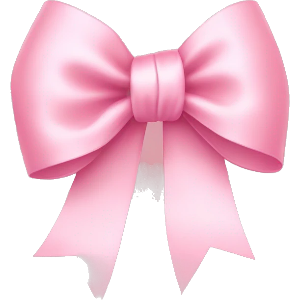 light pink ribbon bow emoji