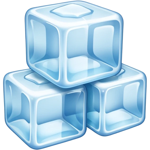 three stacked ice cubes emoji