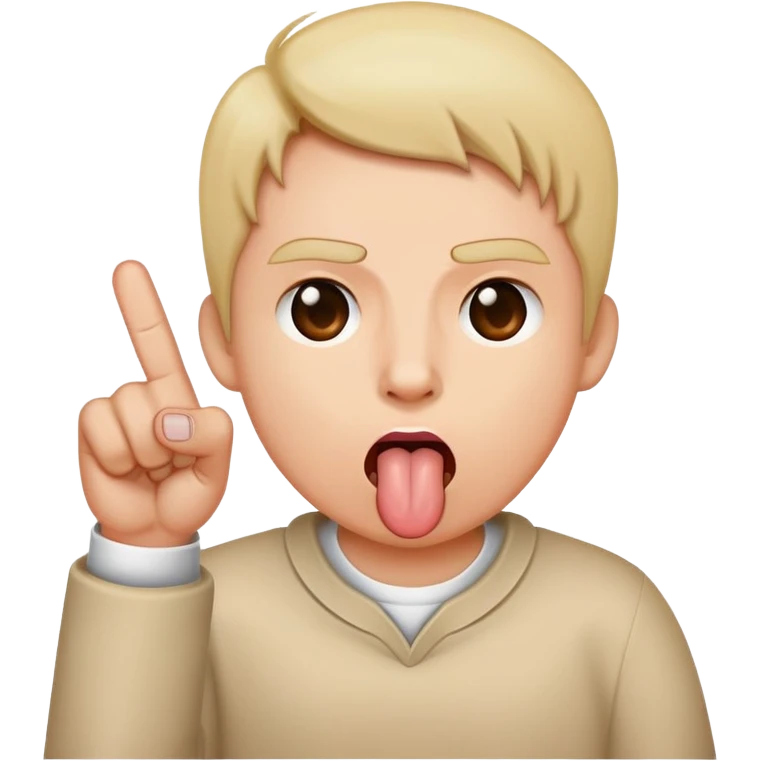 tongue sticking out with middle finger emoji