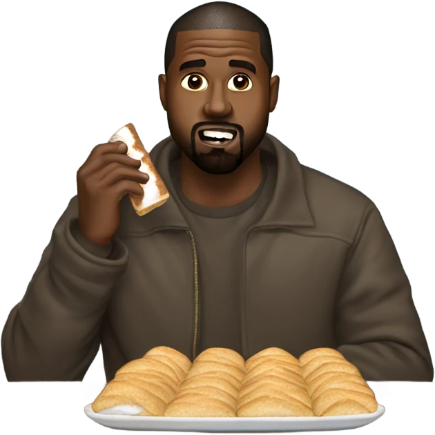 Kanye west eating smores emoji