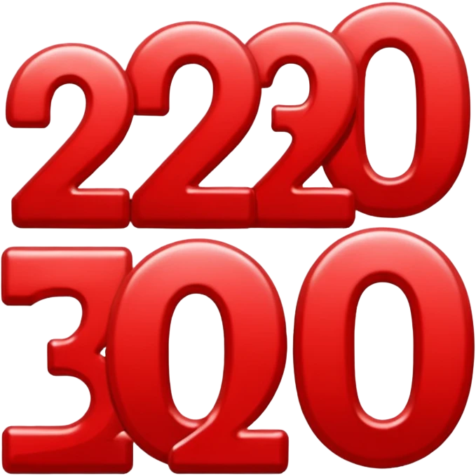 red numbers "2023" emoji