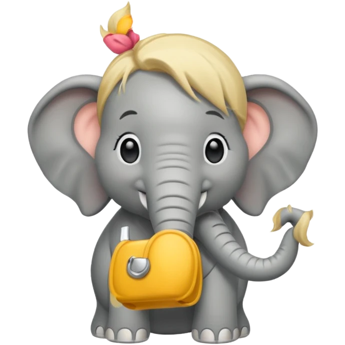 elephant with blonde hair emoji