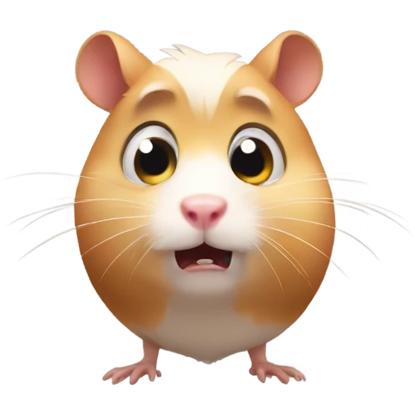 Scared hamster   emoji
