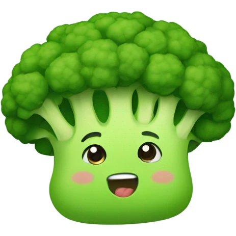 A cute bol of broccoli macaro emoji