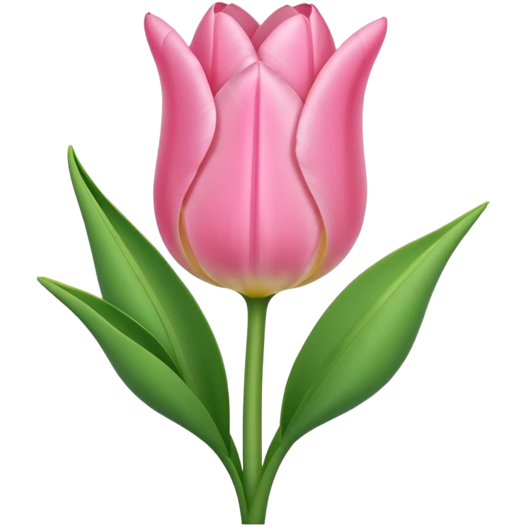 a single light pink tulip with a green stem emoji