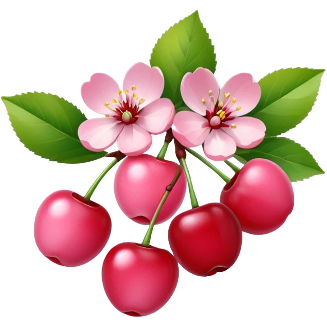 Cute Cherry blossom Cherries emoji