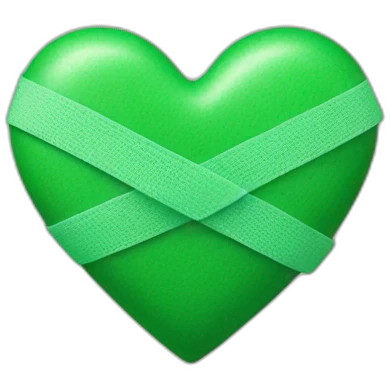 Green-heart-with-bandage emoji