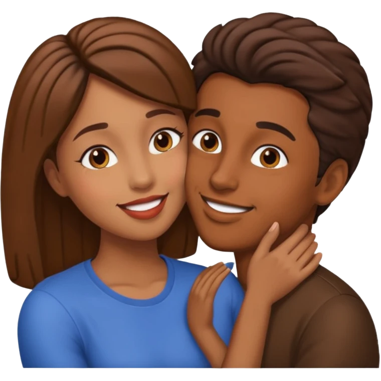👩🏽emoji 🧑🏽 bunu öpüyor emoji
