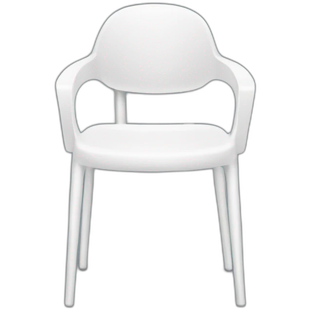 Plastic white chair emoji