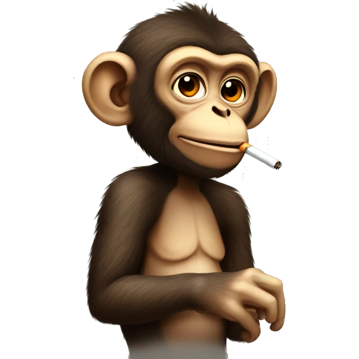 Monkey with a cigarette  emoji