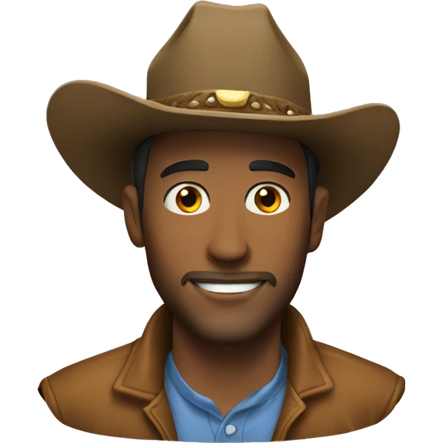 Man who has cowboy hat and ride horse emoji