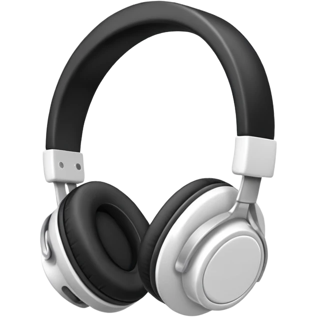 crie um fone de ouvido de cor branca emoji