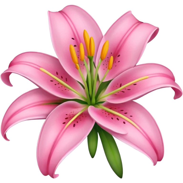 Lilies flower pink like emoji in keyboard emoji