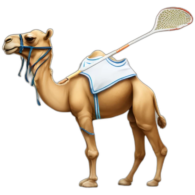 Camel playing lacrosse emoji