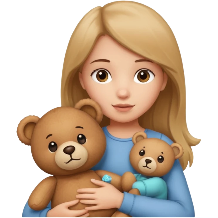  girl with bear  emoji