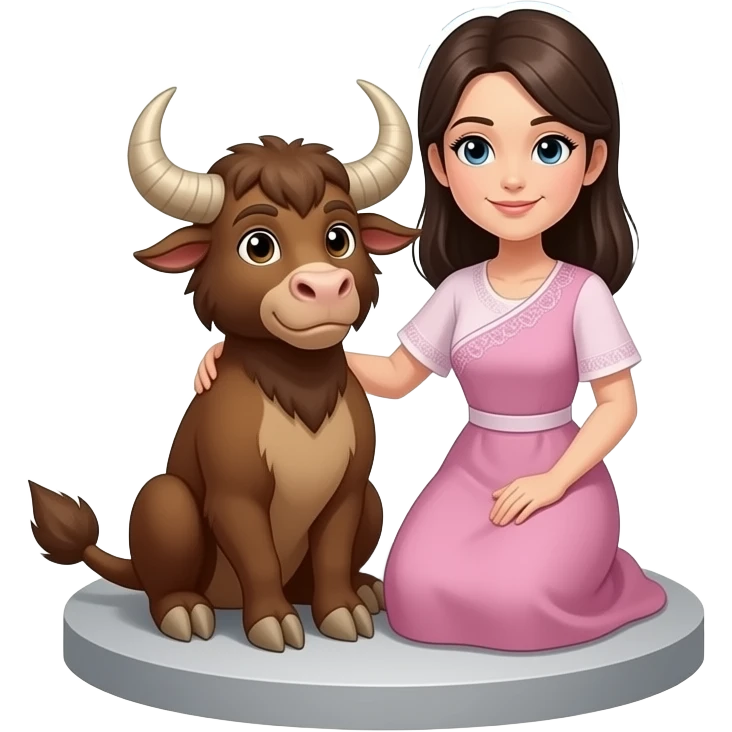 The Minotaur sits with his mother in the middle of the labyrinth emoji