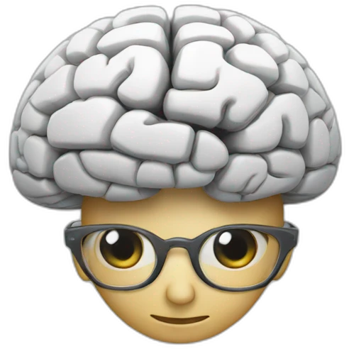 cerebro inteligente emoji