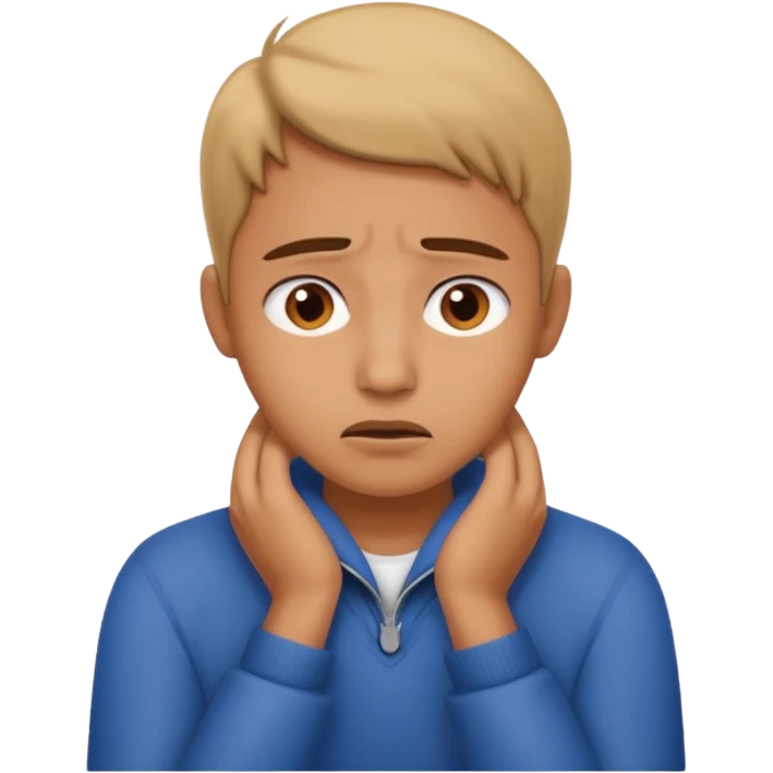 person with there hands around there neck  emoji