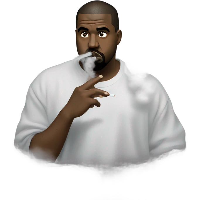 Kanye smoking cigarettes  emoji