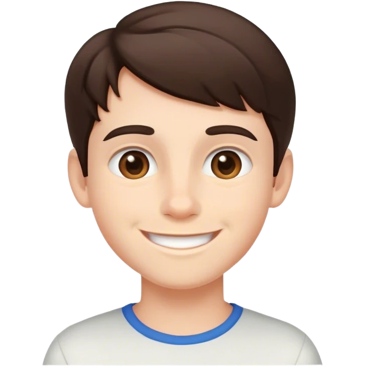 smiling brunette boy  emoji