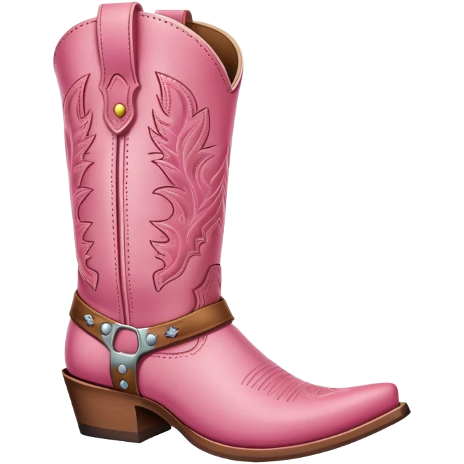 Pink cowboy boot emoji
