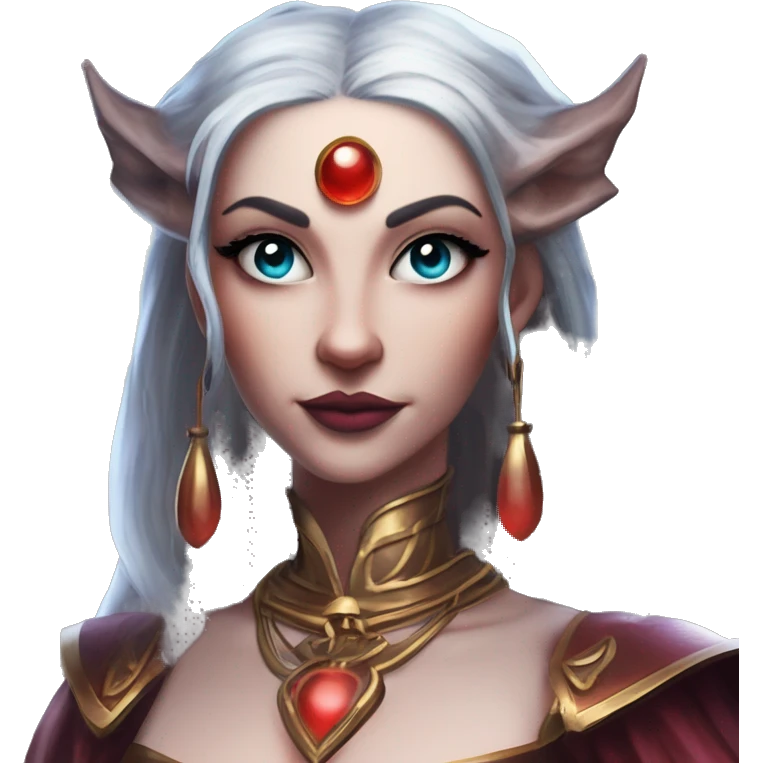 "Technomancy is the use of magic or mystical powers to control and manipulate technology” + "It's kind of like cyberpunk magic or how in some games, characters hack into systems using magic." 🖥️⚡🧙‍♂️ Make a ancient vampire technomancy goddess emoji