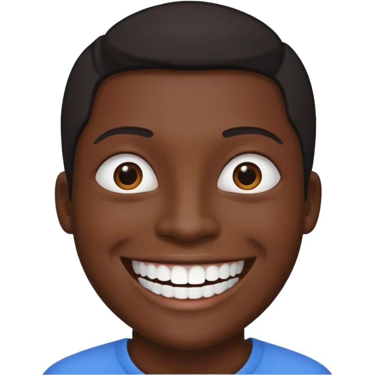 Black smileing emoji
