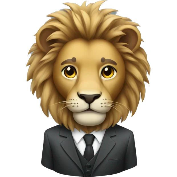 Lion with suit  emoji