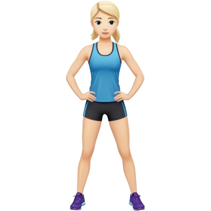 athletic woman exercising standing emoji