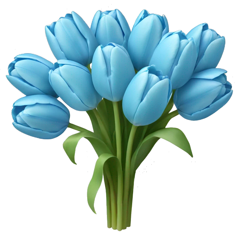 bouquet of light blue tulips emoji