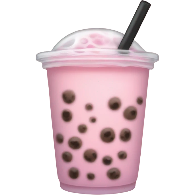 Light Pink boba tea realistic  emoji