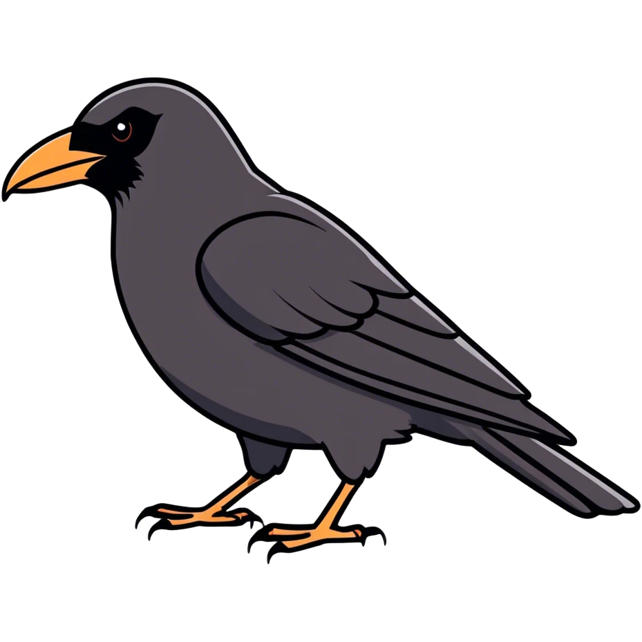 A caw with big foot emoji