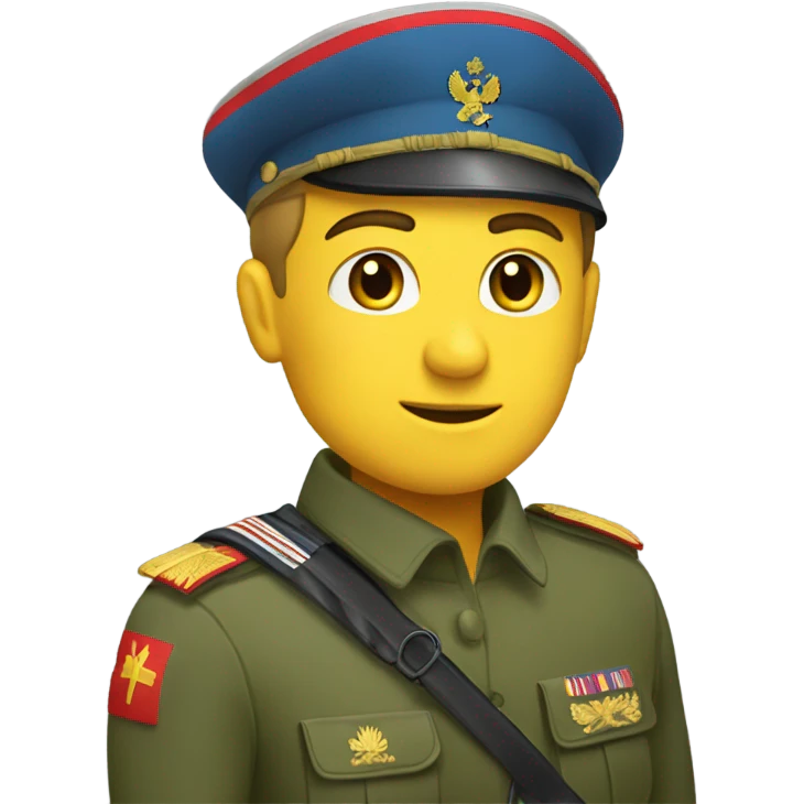 russian soldier with flag emoji