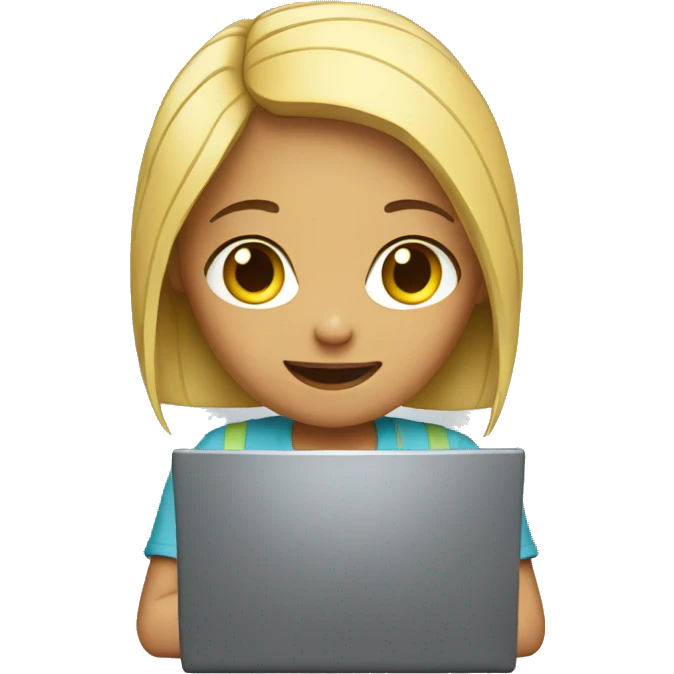 girl with computer emoji